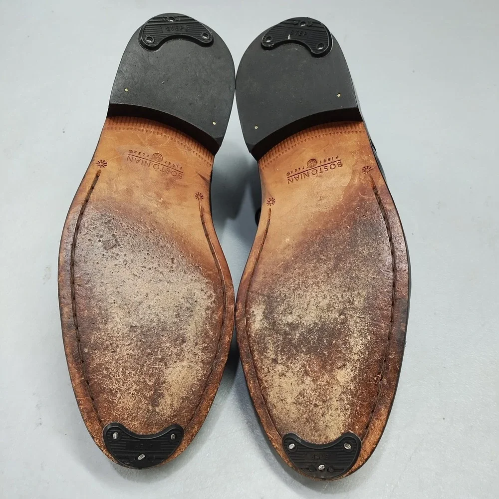 Bostonian Classics Dress Shoes Mens Size 10M Black Leather Almond Toe Lace Up
